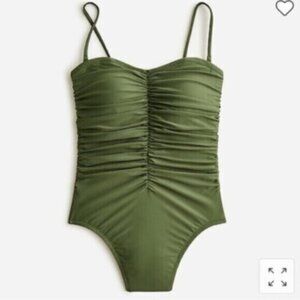 NWT J. Crew Ruched Bandeau One-Piece Swimsuit Size 22